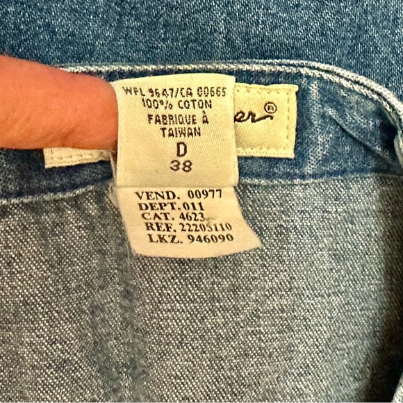 Eddie Bauer Women’s Sz 8 Blue Jean Denim Side Button Maxi Skirt Modest Normcore - Picture 7 of 7